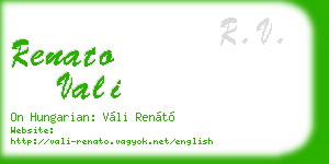 renato vali business card